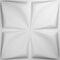 Ekena Millwork Riley EnduraWall Decorative 3D Wall Panel, White, 19 5/8"W x 19 5/8"H WP20X20RLWH - alternate 1